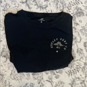 Hurley Black Tee with Palm Logo